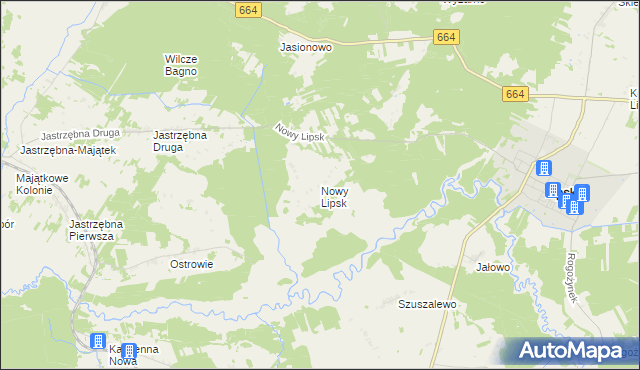 mapa Nowy Lipsk, Nowy Lipsk na mapie Targeo