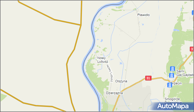 mapa Nowy Lubusz, Nowy Lubusz na mapie Targeo