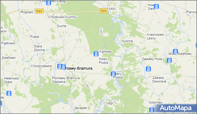 mapa Nowy Podoś, Nowy Podoś na mapie Targeo