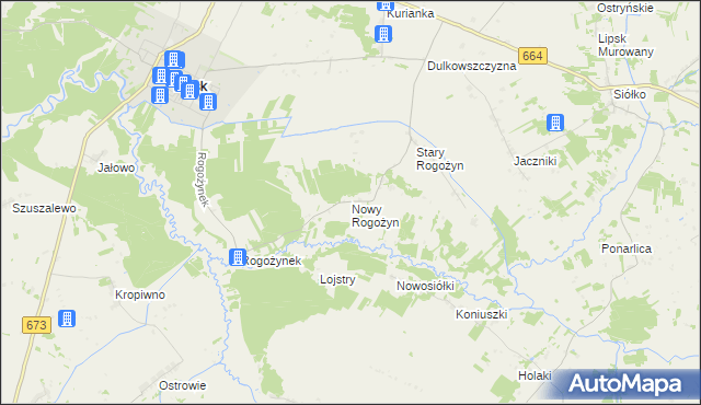mapa Nowy Rogożyn, Nowy Rogożyn na mapie Targeo