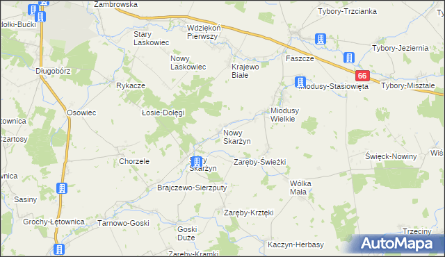 mapa Nowy Skarżyn, Nowy Skarżyn na mapie Targeo