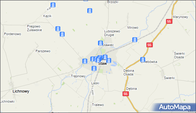 mapa Nowy Staw powiat malborski, Nowy Staw powiat malborski na mapie Targeo