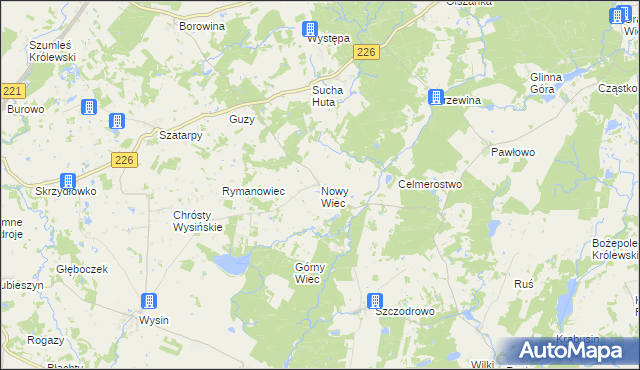 mapa Nowy Wiec, Nowy Wiec na mapie Targeo