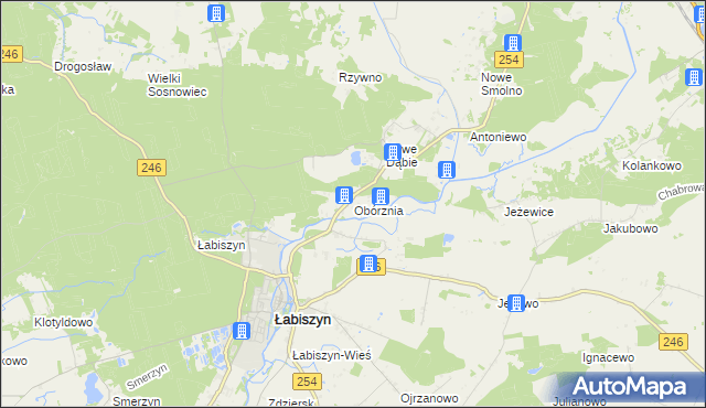 mapa Obórznia, Obórznia na mapie Targeo