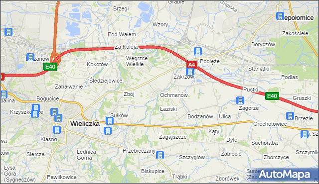mapa Ochmanów, Ochmanów na mapie Targeo