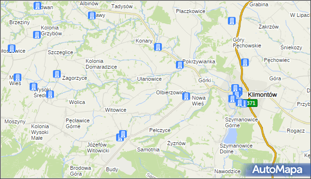 mapa Olbierzowice, Olbierzowice na mapie Targeo