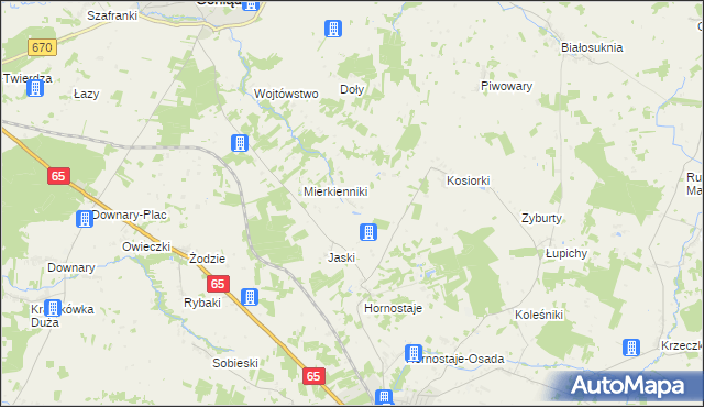 mapa Ołdaki gmina Mońki, Ołdaki gmina Mońki na mapie Targeo