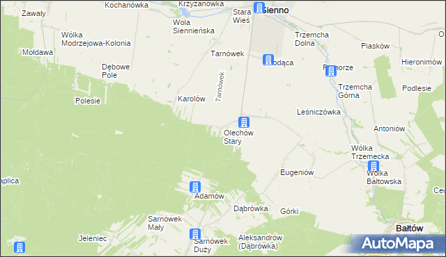 mapa Olechów Stary, Olechów Stary na mapie Targeo