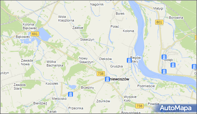 mapa Oleksów, Oleksów na mapie Targeo