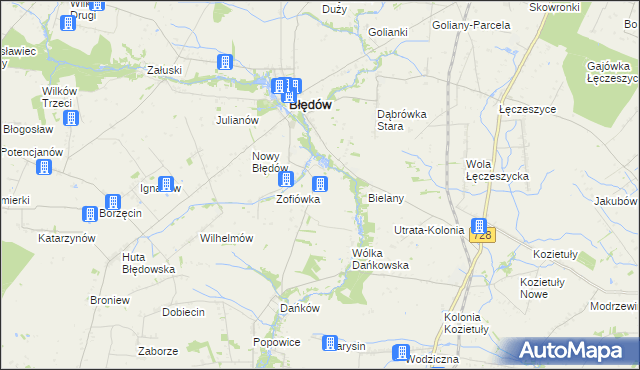 mapa Oleśnik gmina Błędów, Oleśnik gmina Błędów na mapie Targeo
