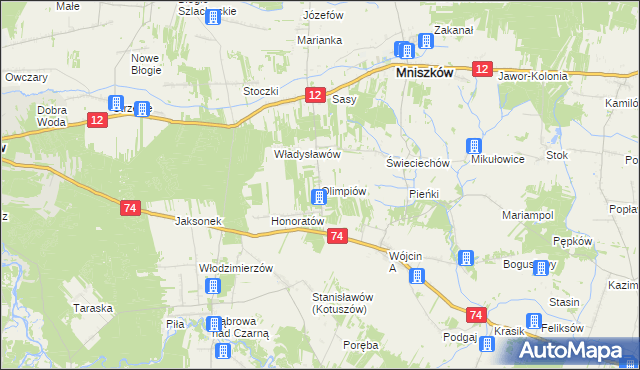 mapa Olimpiów, Olimpiów na mapie Targeo