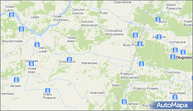 mapa Olszaki, Olszaki na mapie Targeo