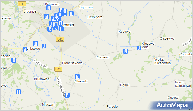 mapa Olszewo gmina Żuromin, Olszewo gmina Żuromin na mapie Targeo