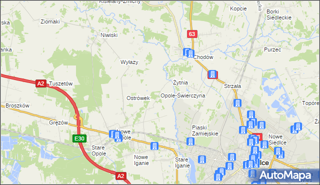 mapa Opole-Świerczyna, Opole-Świerczyna na mapie Targeo