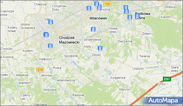 mapa Opypy, Opypy na mapie Targeo