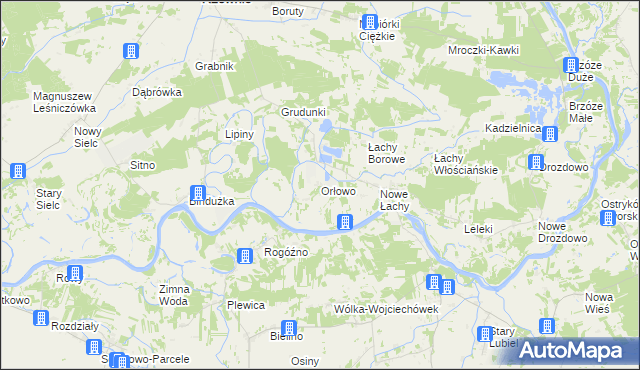 mapa Orłowo gmina Rzewnie, Orłowo gmina Rzewnie na mapie Targeo