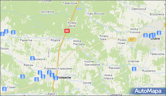 mapa Osęczyzna, Osęczyzna na mapie Targeo