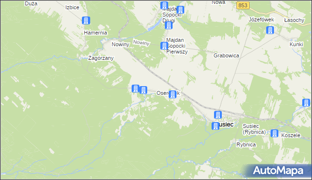 mapa Oseredek, Oseredek na mapie Targeo
