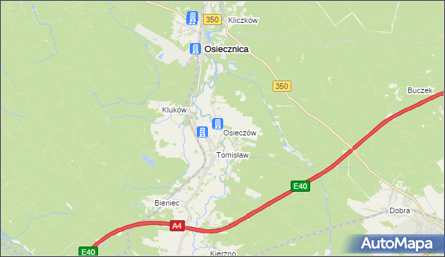 mapa Osieczów, Osieczów na mapie Targeo
