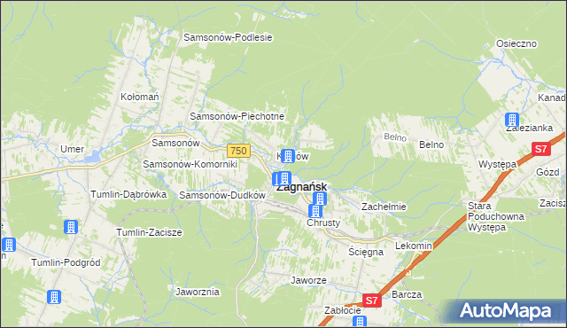 mapa Osiedle Kaniów, Osiedle Kaniów na mapie Targeo