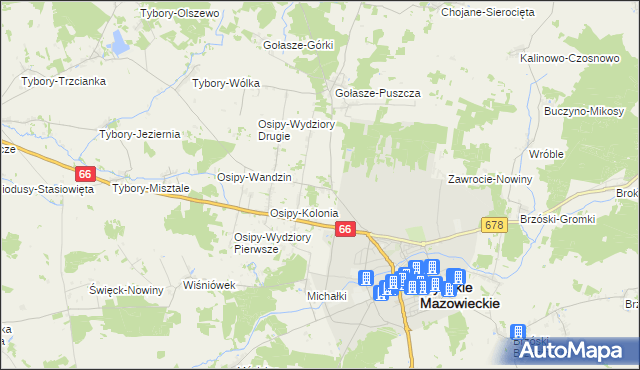 mapa Osipy-Lepertowizna, Osipy-Lepertowizna na mapie Targeo