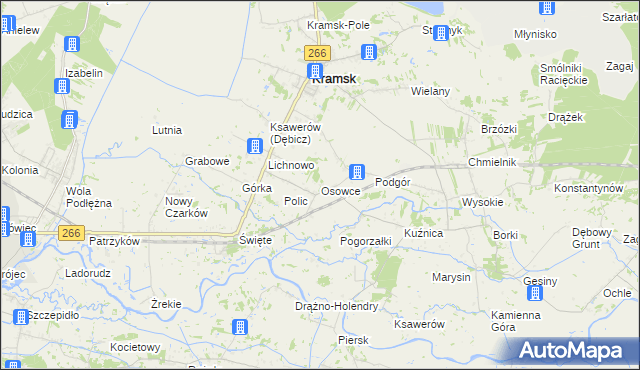 mapa Osowce, Osowce na mapie Targeo