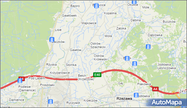 mapa Ostrów Królewski, Ostrów Królewski na mapie Targeo