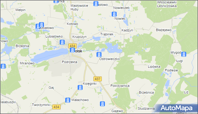 mapa Ostrowieczko, Ostrowieczko na mapie Targeo
