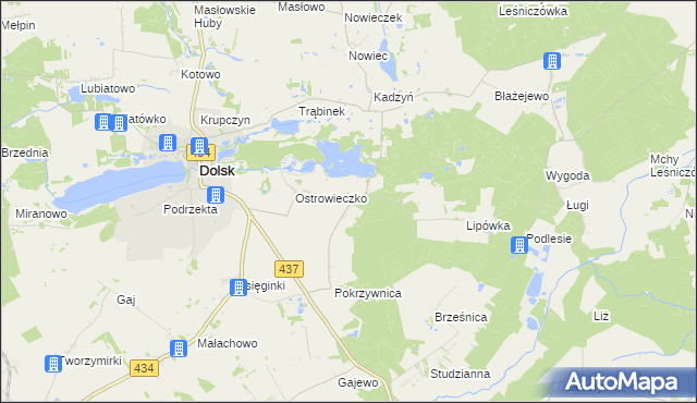 mapa Ostrowieczno, Ostrowieczno na mapie Targeo