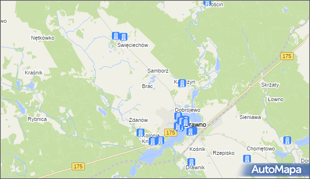 mapa Ostrożyce, Ostrożyce na mapie Targeo