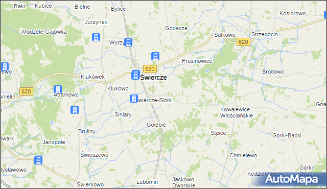 mapa Ostrzeniewo, Ostrzeniewo na mapie Targeo
