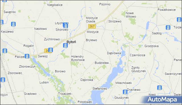 mapa Oszczywilk gmina Bytoń, Oszczywilk gmina Bytoń na mapie Targeo