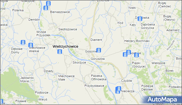 mapa Otfinów, Otfinów na mapie Targeo