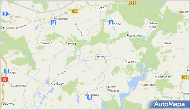 mapa Otoczyn, Otoczyn na mapie Targeo