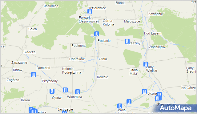 mapa Otola, Otola na mapie Targeo