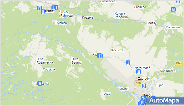 mapa Paary, Paary na mapie Targeo