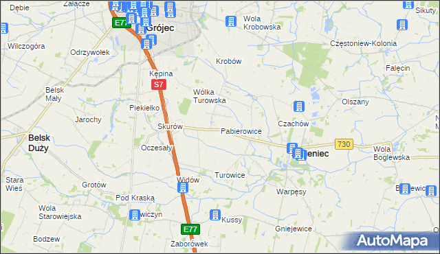 mapa Pabierowice, Pabierowice na mapie Targeo