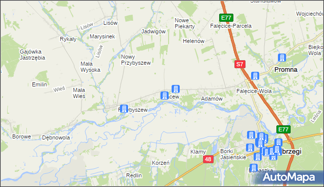 mapa Pacew, Pacew na mapie Targeo