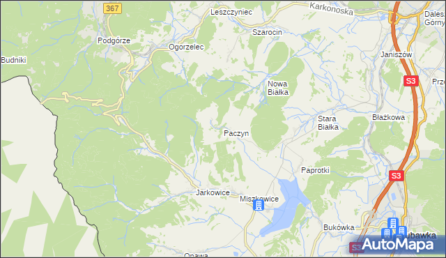 mapa Paczyn, Paczyn na mapie Targeo