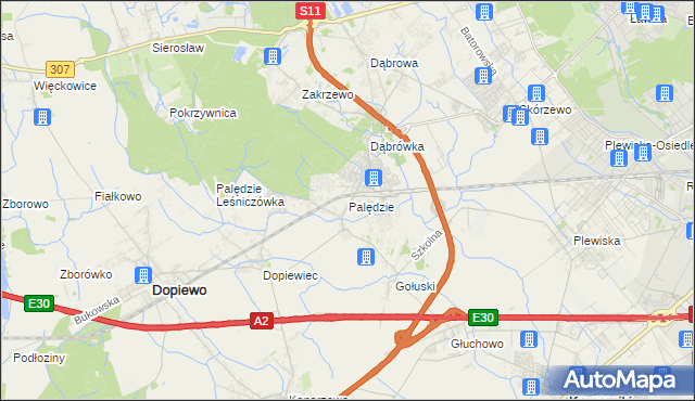 mapa Palędzie, Palędzie na mapie Targeo