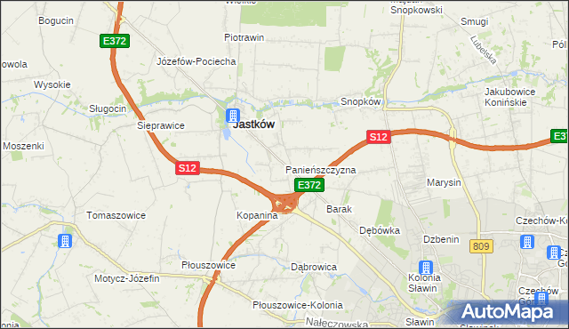 mapa Panieńszczyzna, Panieńszczyzna na mapie Targeo