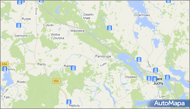 mapa Panistruga, Panistruga na mapie Targeo