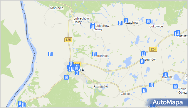 mapa Parchnica, Parchnica na mapie Targeo