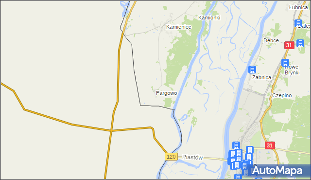 mapa Pargowo, Pargowo na mapie Targeo
