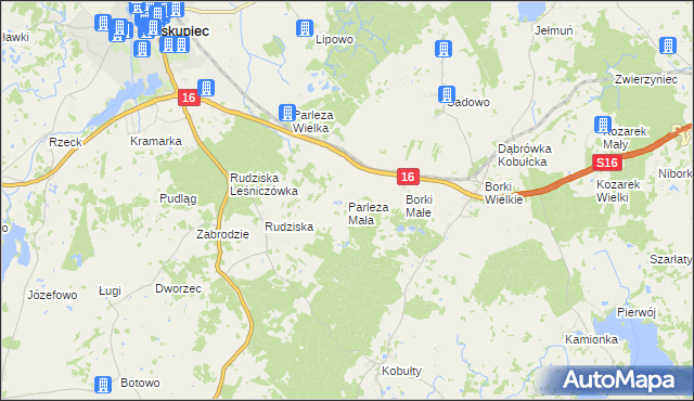 mapa Parleza Mała, Parleza Mała na mapie Targeo