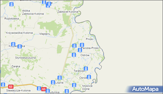 mapa Parośla, Parośla na mapie Targeo