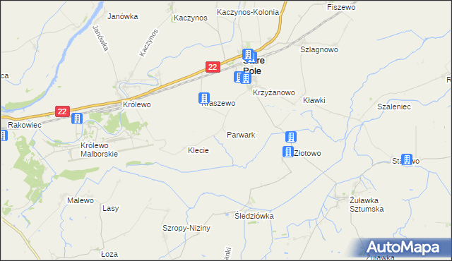 mapa Parwark, Parwark na mapie Targeo