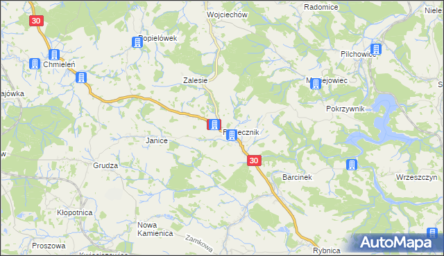 mapa Pasiecznik, Pasiecznik na mapie Targeo