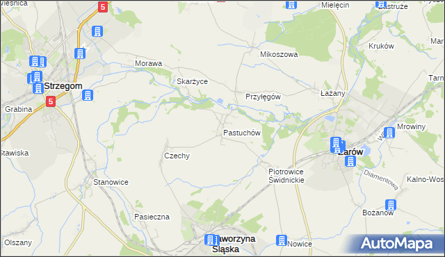 mapa Pastuchów, Pastuchów na mapie Targeo