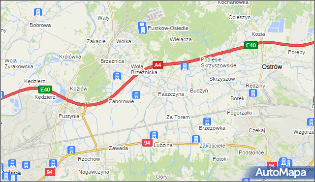 mapa Paszczyna, Paszczyna na mapie Targeo